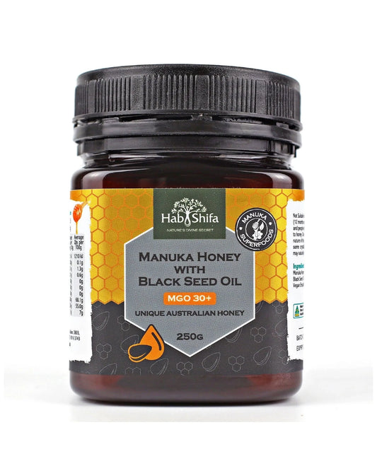 Manuka Honey (MGO 30+) with Black Seed Oil 250g